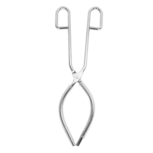 VILLFUL Flask Holder Crucible Lifting Tongs Tool Stand Flask Tongs Laboratory Accessories Melting Crucible Tongs Crucible Clamp Laboratory Experiment Heavy Duty Brackets Mini Pliers Silver