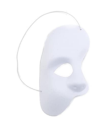 Amazon.co.jp: ファントムマスク ホワイト 白 オペラ座の怪人 ハーフ