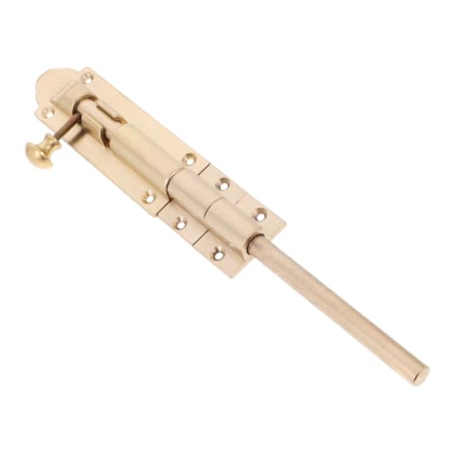 SEWACC Pasador de Latón para Puerta Cerrojo Robusto con Diseño Grueso Cerradura Antigua para Seguridad Ventanas y Puertas Pestillo de Montaje Superficial para Protección Confiable