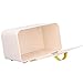 Soporte para almacenamiento de pan - Caja de pan con tapa abatible para hornear grande Soporte para pan Hebilla magnética Apertura lateral para cocina