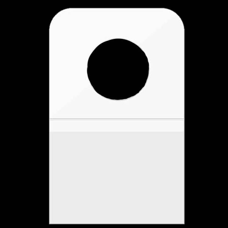 100 pestañas adhesivas para colgar, etiquetas colgantes para exhibición minorista (100)