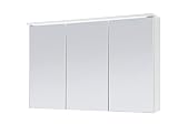 Aileenstore Spiegelkast, badkamermeubel met verlichting, duo, 100 cm, led, wit