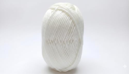 Image of Vardhman Magnus Knitting Yarn 100% Acrylic Bulky 4Ply Yarn (Pack of 1 Ball - 100g) - Knitting & Crochet Yarn for Winter Sweaters, Scarves, Blankets | Hypoallergenic, Hand Wash - White