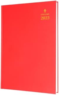 Collins Desk Diary A5 Week to View Red 2023