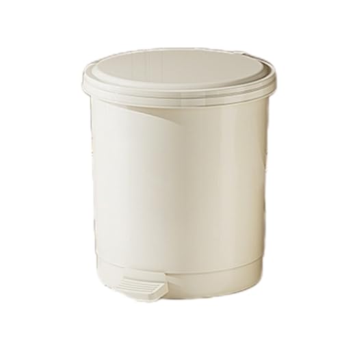 Papelera para Baño con Pedal, Papelera con Vintage con Tapa, Papelera Rectangular De Plástico para El Hogar, para Sala De Estar, Cocina, Dormitor(7L)