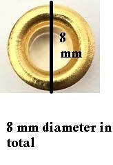 Image of Multipurpose Eyelet /Grommet Without Washer Made of Brass, Colour - Antique Brown, Gold, Black Size Outer Dia 5 mm, Inner 3 mm, Outer Height 5 mm and Inner - 3 mm (200, Antique)