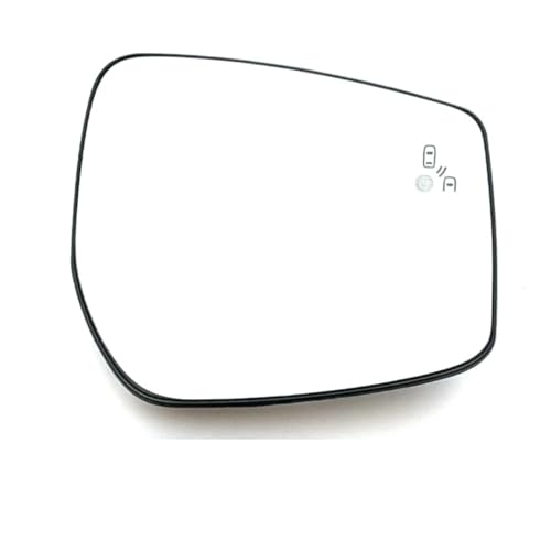 Verre de rétroviseur chauffant avec avertisseur d'angle mort