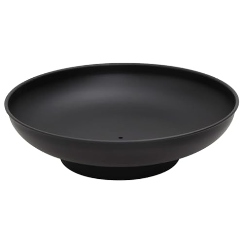 Homgoday Brasero de Acero 57 cm Brasero Exterior Hoguera Jardín Pozo de Fuego Fire Bowl Negro, para Jardín Terraza