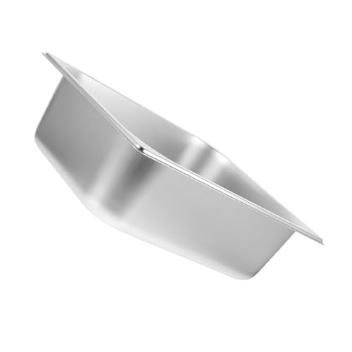 Kichvoe Large Capacity Stainless Steel Buffet Pan with Smooth Surface and Rounded Corners Food Serving Tray for Parties Catering Kitchen Use Easy to Clean and Dishwasher Safe