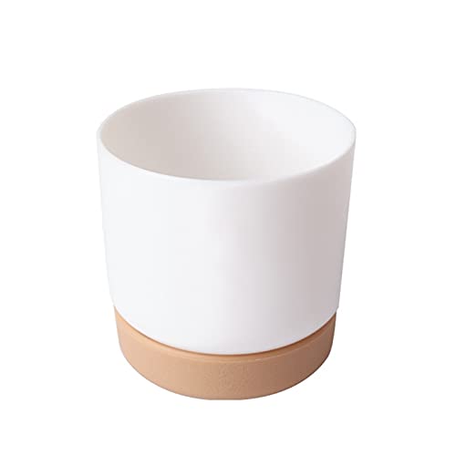 Large/Small Succulent Planter Imitation Ceramic Plastic Flower Pot Cylinder Flower Pots for Cactus with Drainage Hole Plant pots