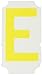 Brady 5060-E, Quik-Align Labels, 2" Height, Yellow, Legend "E" (10 per Package)