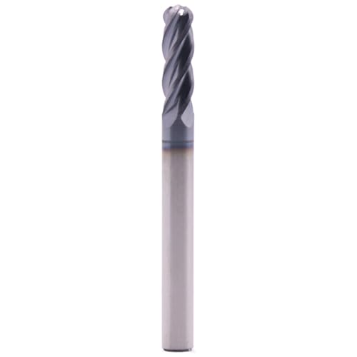 Image of BestParts 5Pcs 3 /16 inch 4 Flute Ball Nose Solid Carbide End Mills AlTiN Coated | 30 Degree Helix, 3 /16 inch Cutting Diameter, 3 /16 inch Shank Diameter, 5 /8 inch Length of Cut, 2 inch Overall Length
