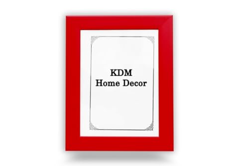 Image of Table stand Photo Frame set of 2 A5 6x8 inch flexiable Glass (acrylic) & synthetic wood customized for Home, Living Room, Study Room & Office Decor wall hanging / tabletop best for gift purposered color