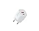 Watio Wave USB-Ladegerät für Reisen, 20 W, Anschlüsse Typ C und USB 3.0, kompakt und effizient, weißes Material, ideal für schnelles Aufladen