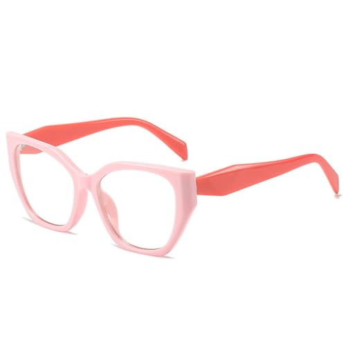 Lunettes de soleil rétro polygone bicolores verres rose clair