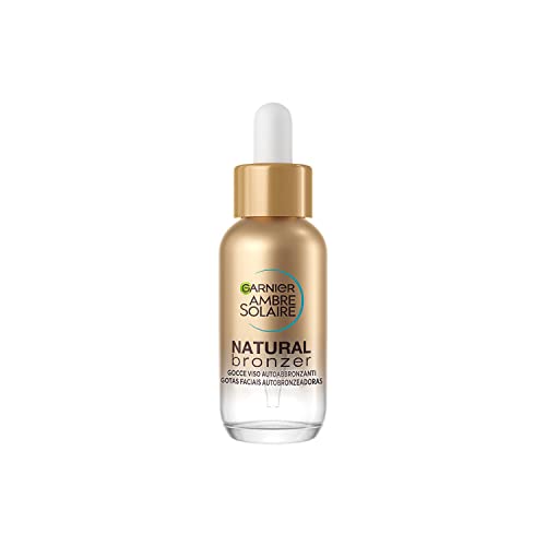 Garnier Selbstbräuner für das Gesicht, natürliche Bronzer, für einen gleichmäßigen und natürlichen Effekt, schnell einziehend, feuchtigkeitsspendend, mit Hyaluronsäure und Kokoswasser, Ambre Solaire