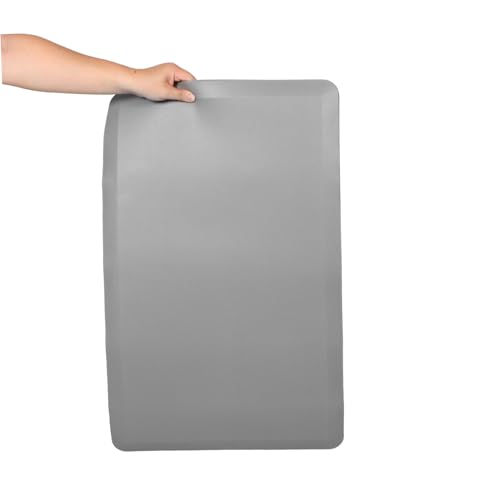 Alfombrilla antideslizante e impermeable gris con soporte acolchado 6