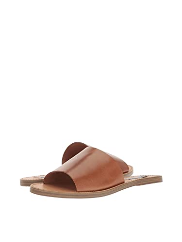 Steve Madden Grace Slide Sandal Cognac Leather 7.5 W3