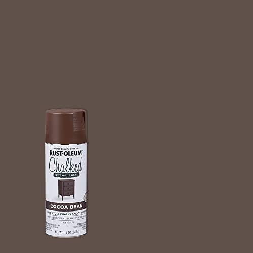 Image of Rust-Oleum Cocoa Bean Chalked All-in-One Ultra Matte Spray Paint | One Coat Coverage | No Primer, Sanding, Or Topcoat Needed | Easy Spray Application | Made in USA | 12 OZ