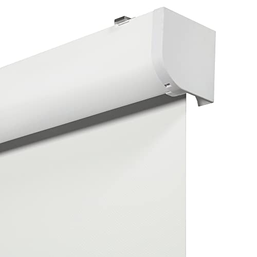 VIEWTEX | Estor Enrollable motorizado ViewBox con Cajón de Aluminio | Tejido Opaco Térmico/Oscurante Blanco 105 X 190cm | Fabricado en España | Garantia 5 años
