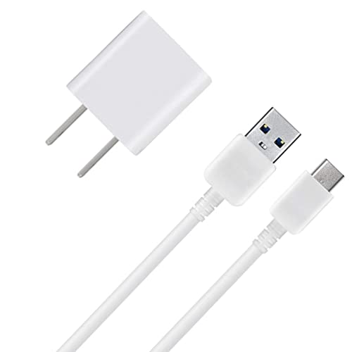 Genuine Charging 1A Wall Kit Upgrade Compatible with QMobile Noir Z12 as a Replacement Plus Detachable Hi-Power USB-C 2.0 Data Sync Cable! (White 110-240v)