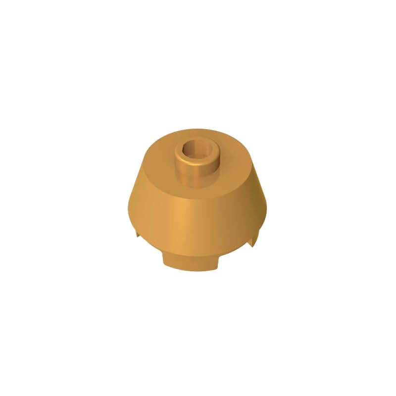 XYEIUGO 98100 Round Brick Round 2x2 Truncated Cone, Pearl Gold, 50 PCS โ image 1