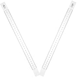 KOMBIUDA Biscuit Balance Ruler Einstellbare Teigmesshilfe mit Dicke für Nudelholz zum Ausrollen von...