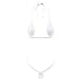 Sherrylo Sexy White Teardrop Micro Bikini 2pc Cheeky G String Bottom String Bikinis