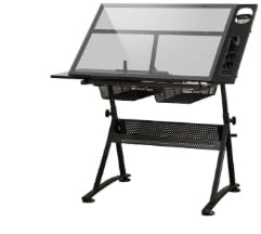 Mesa de dibujo ajustable, escritorio de arte ajustable en altura, estación de trabajo inclinada para oficina en casa, perfecta para artistas y diseñadores, mesa versátil de dibujo y manualidades