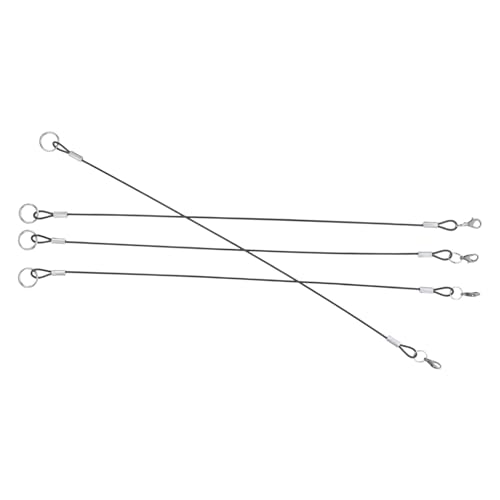 DOITOOL Steel Lanyard Clips for Anti-lost Wire Ropes Versatile for Gloves Glasses Id Badges Keys Pens 4pcs