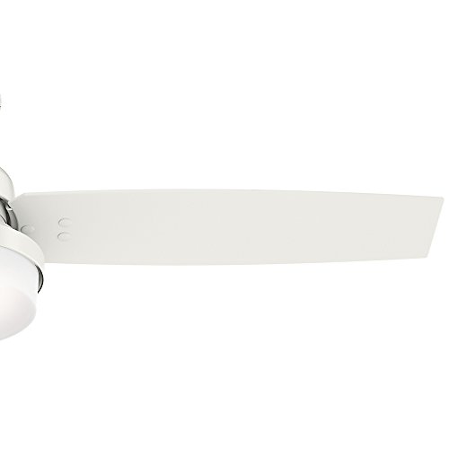 Hunter Sentinel Indoor Ceiling Fan With Led Light And Remote Control, 52", White #TOP2