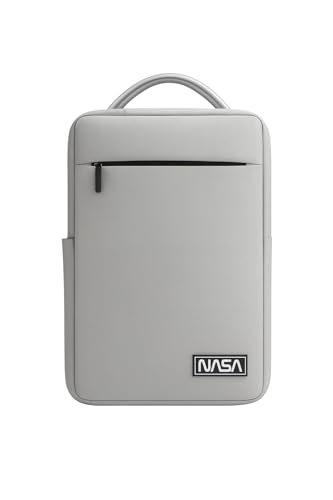 Nasa Mochila Moderna Minimalista,Diseño Elegante con Bolsillo Frontal (GRIS OSCURO)