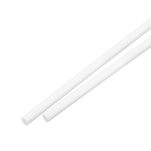 Image of MECCANIXITY ABS Plastic Rod Round Solid Bar 10 mm x 500 mm White for DIY Model Material, Architectural Model Making, DIY Sand Table, Pack of 2 Pcs