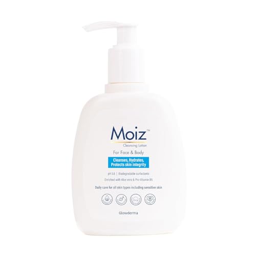 Image of Moiz Cleansing Lotion, Face & Body Cleanser for Sensitive Skin, with Aloe Vera & Pro-Vitamin B5, Soap, Paraben & Sulphate Free, 200ml