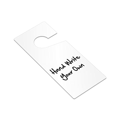 Smartsign Blank Write-On Door Knob Hanger Tags - White | 3.75" X 8.875" Plastic, (Pack Of 6) #TOP1