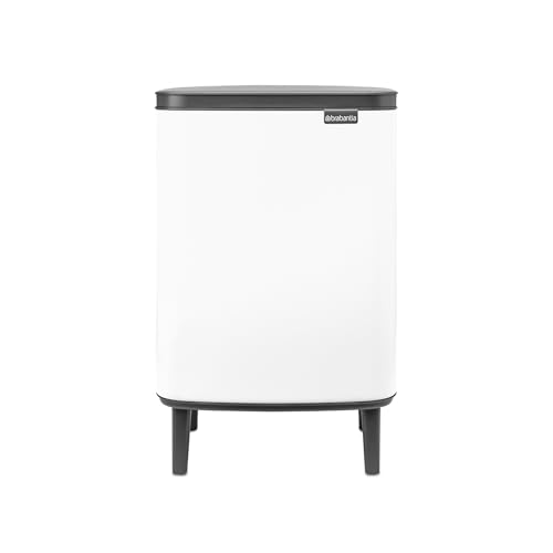 Caneca de basura rectangular blanca Brabantia 12L