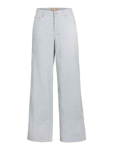 Pantalon en Lin Bleu Jxlisa Jack & Jones Wide Leg MW Coupe Ample Taille M