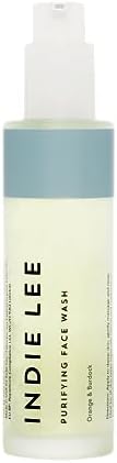 Indie Lee Purifying Face Wash - Hydrating Facial Cleanser + Makeup Remover - With Orange, Lavender, Burdock + Jasmine - Foam Face Wash for All Skin Types (125ml)