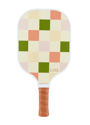 Luxe Pickleball Paddle Leisure Edition Bonitas, Divertidas, Elegantes, Palas De Pepinillo Con Superficie De Fibra De Vidrio Texturizada Para Un Alto Grano Y Giro Antideslizante Y Cómodo Agarre