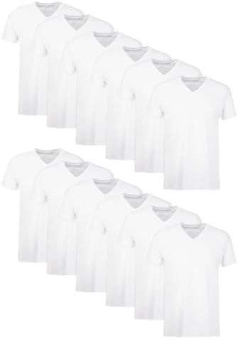 Hanes Men's Undershirts T-Shirt Pack, V-Neck Cotton Tees for Men,...