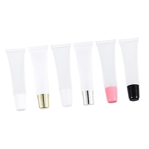 Didiseaon Tubos De Brillo Labial Transparentes 15 Ml Vacíos Ideales para Lociones y Champú