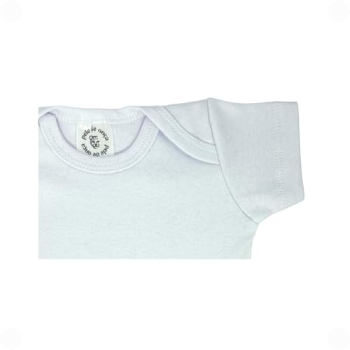 Kit Com 3 Bodies Manga Curta Para Bebê Menino Menina 100% Algodão (BRANCO, M)