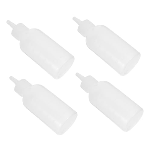 COLLBATH 4pcs Little Pet Feeding Bottles Kitten and Cat Nursing Bottle Set 120ml Small Size Wide Neck for Easy Feeding Leakproof and Sturdy Silicone Pet Supply