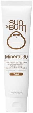 Sun Bum Mineral SPF 30 Tinted Face Sunscreen - Matte Primer - Broad Spectrum Moisturizing Sunscreen with Vitamin E - Hawaii 104 Act Compliant (Without Octinoxate & Oxybenzone) - Travel Size 1.7 oz