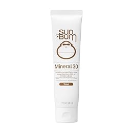 Sun Bum Mineral SPF 30 Tinted Face Sunscreen - Matte Primer - Broad Spectrum Moisturizing Sunscreen with Vitamin E - Hawaii 104 Act Compliant (Without Octinoxate & Oxybenzone) - Travel Size 1.7 oz
