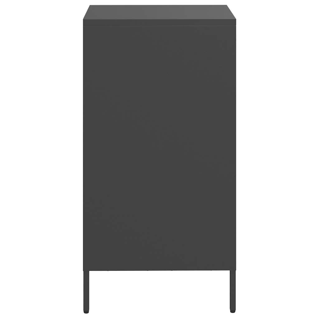 vidaXL Szafka, czarna, 35x39x73,5 cm, stal walcowana na zimno