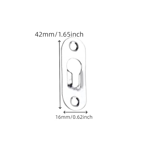 Image of 50 Pack Keyhole Picture Hangers with 100 Pcs Screws Metal Keyhole Hangers Fasteners Flat Keyhole Hangers Plate Keyhole Hanging Bracket Hardware for Mirror Picture Frame (Silver)