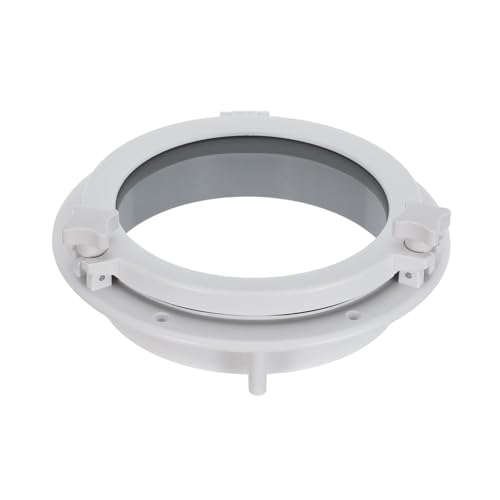 Gatuida Fenêtre Ronde Conception Robuste en Verre Trempé pour Bateau et Camping-car Cadre en Caoutchouc et Acier Inoxydable Haute Transmission Lumineuse pour Remplacement de Fenêtre