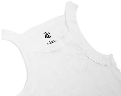3 Packs Men's G-Unit Style Cotton Tank Tops Square Cut Muscle Rib A-Shirts Assorted Colors - Image 4