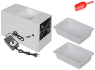 Bird Feed Blown Shell Splitter,Bird Seed Cleaner Cleaning Machine,Grain Cleaning Winnower Machine with 2 Drawers & Adjustable Speed, Enlarged Feed Port for Millet, Melon Seeds, Rice & Beans